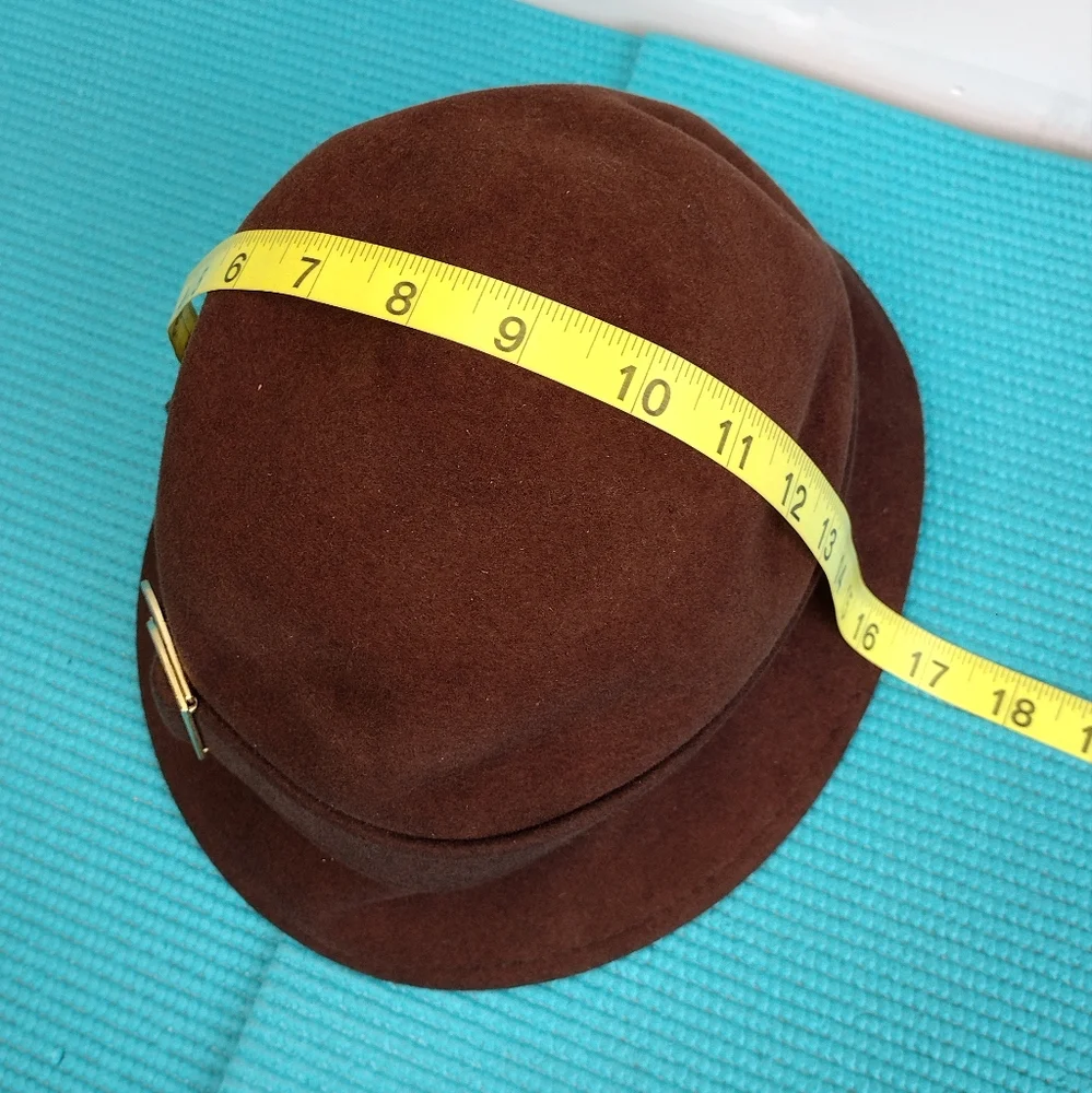 August Women's Bucket Hat 100% Wool Brown